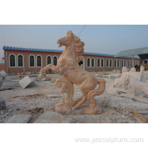 Stone Jumpping Horse Statue For Outdoor Decoration